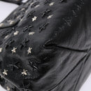 Jimmy Choo Studs Tote Bag Patent leather Black Silver Auth BA5147-13