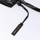 Jimmy Choo Studs Tote Bag Patent leather Black Silver Auth BA5147-14