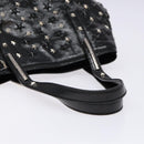 Jimmy Choo Studs Tote Bag Patent leather Black Silver Auth BA5147-7