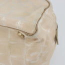 CHANEL New Travel line Hand Bag Nylon Beige CC Auth BA5148-9