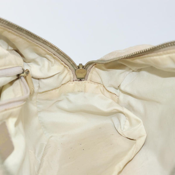 CHANEL New Travel line Hand Bag Nylon Beige CC Auth BA5148