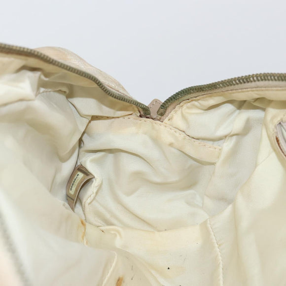 CHANEL New Travel line Hand Bag Nylon Beige CC Auth BA5148