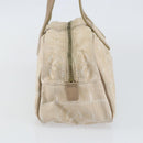 CHANEL New Travel line Hand Bag Nylon Beige CC Auth BA5148-3
