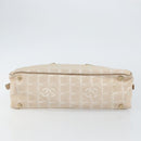 CHANEL New Travel line Hand Bag Nylon Beige CC Auth BA5148-5