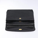 BALLY Quilted Hand Bag Leather Gold Black Auth BA5149-10