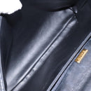 BALLY Quilted Hand Bag Leather Gold Black Auth BA5149-11