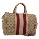 GUCCI GG Canvas Hand Bag 2way Beige Gold 247205 Auth BA5153-1