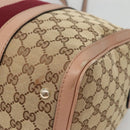 GUCCI GG Canvas Hand Bag 2way Beige Gold 247205 Auth BA5153-16