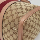 GUCCI GG Canvas Hand Bag 2way Beige Gold 247205 Auth BA5153-18