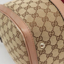GUCCI GG Canvas Hand Bag 2way Beige Gold 247205 Auth BA5153-9