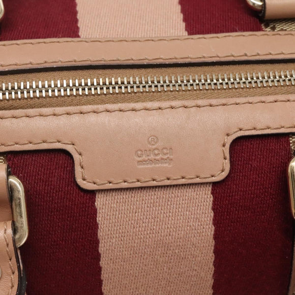 GUCCI GG Canvas Hand Bag 2way Beige Gold 247205 Auth BA5153