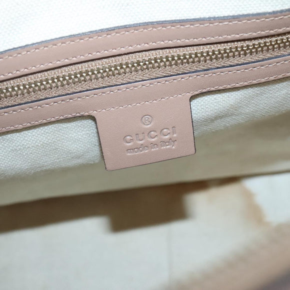 GUCCI GG Canvas Hand Bag 2way Beige Gold 247205 Auth BA5153