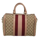 GUCCI GG Canvas Hand Bag 2way Beige Gold 247205 Auth BA5153-2
