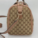 GUCCI GG Canvas Hand Bag 2way Beige Gold 247205 Auth BA5153-4