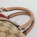 GUCCI GG Canvas Hand Bag 2way Beige Gold 247205 Auth BA5153-14