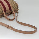 GUCCI GG Canvas Hand Bag 2way Beige Gold 247205 Auth BA5153-8