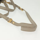 Miu Miu Hand Bag Leather 2way Gray Gold Auth BA5154-10