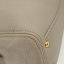 Miu Miu Hand Bag Leather 2way Gray Gold Auth BA5154-13