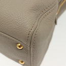 Miu Miu Hand Bag Leather 2way Gray Gold Auth BA5154-16