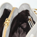 Miu Miu Hand Bag Leather 2way Gray Gold Auth BA5154-22