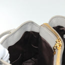 Miu Miu Hand Bag Leather 2way Gray Gold Auth BA5154-24