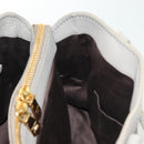 Miu Miu Hand Bag Leather 2way Gray Gold Auth BA5154-25