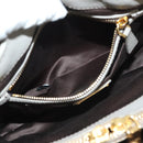 Miu Miu Hand Bag Leather 2way Gray Gold Auth BA5154-26