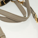 Miu Miu Hand Bag Leather 2way Gray Gold Auth BA5154-8