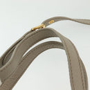 Miu Miu Hand Bag Leather 2way Gray Gold Auth BA5154-9