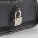 LOEWE Anagram Amazona 36 Hand Bag Suede Gray Silver Auth BA5158V-18