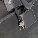 LOEWE Anagram Amazona 36 Hand Bag Suede Gray Silver Auth BA5158V-9