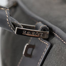 LOEWE Anagram Amazona 36 Hand Bag Suede Gray Silver Auth BA5158V-10