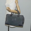 LOEWE Anagram Amazona 36 Hand Bag Suede Gray Silver Auth BA5158V-24