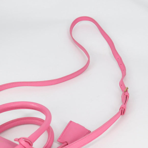 BALENCIAGA Ville Top Handle S Hand Bag Leather 2way Pink 518873 Auth BA5162M