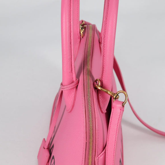 BALENCIAGA Ville Top Handle S Hand Bag Leather 2way Pink 518873 Auth BA5162M