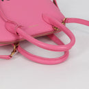 BALENCIAGA Ville Top Handle S Hand Bag Leather 2way Pink 518873 Auth BA5162M-7