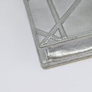 Christian Dior Chain Diorama Shoulder Bag Leather Silver Auth BA5163-16