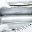 Christian Dior Chain Diorama Shoulder Bag Leather Silver Auth BA5163-10