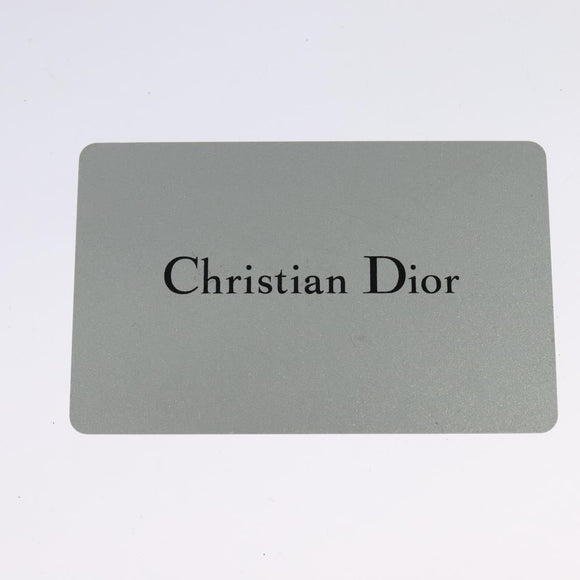 Christian Dior Chain Diorama Shoulder Bag Leather Silver Auth BA5163