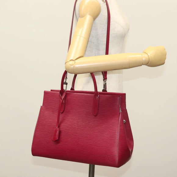 LOUIS VUITTON Epi Marley MM Hand Bag 2way Fuchsia M94615 LV Auth BA5165