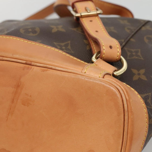 LOUIS VUITTON Monogram Montsouris MM Backpack M51136 LV Auth BA5166