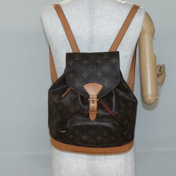 LOUIS VUITTON Monogram Montsouris MM Backpack M51136 LV Auth BA5166