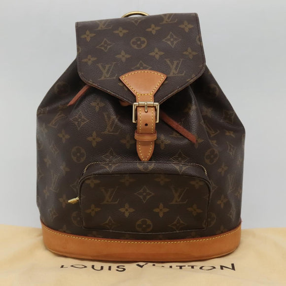 LOUIS VUITTON Monogram Montsouris MM Backpack M51136 LV Auth BA5166