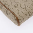 Christian Dior Honeycomb Canvas Shoulder Bag PVC Beige Gold Auth BA5167-13