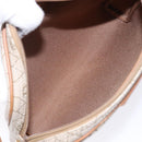 Christian Dior Honeycomb Canvas Shoulder Bag PVC Beige Gold Auth BA5167-17