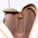 Christian Dior Honeycomb Canvas Shoulder Bag PVC Beige Gold Auth BA5167-18