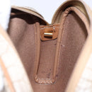 Christian Dior Honeycomb Canvas Shoulder Bag PVC Beige Gold Auth BA5167-19