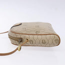 Christian Dior Honeycomb Canvas Shoulder Bag PVC Beige Gold Auth BA5167-5