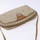 Christian Dior Honeycomb Canvas Shoulder Bag PVC Beige Gold Auth BA5167-6