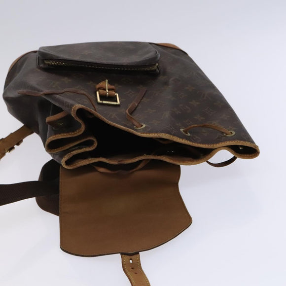 LOUIS VUITTON Monogram Montsouris GM Backpack M51135 LV Auth BA517